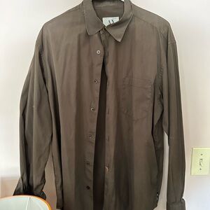 Armani Exchange brown Button-Up Shirt